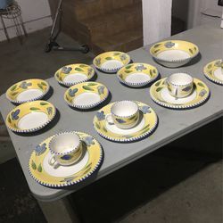Vajilla  Italiana  Se Puede  Meter  A Microwave 15 Piesas 