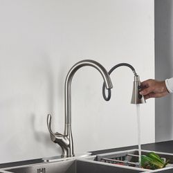 Pull Down Kitchen Faucet Sink Pull Out Sprayer Mixer Tap with Cover