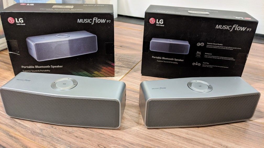 2 LG Music Flow P7 Bluetooth Speakers. 20w 2.0ch. Excellent Condition. Very Loud.