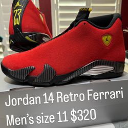 Jordan 14 Retro Ferrari Size 11