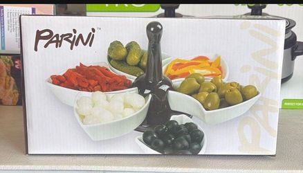 PARINI 7 PIECE ROTATING SERVING SET, NEW IN BOX