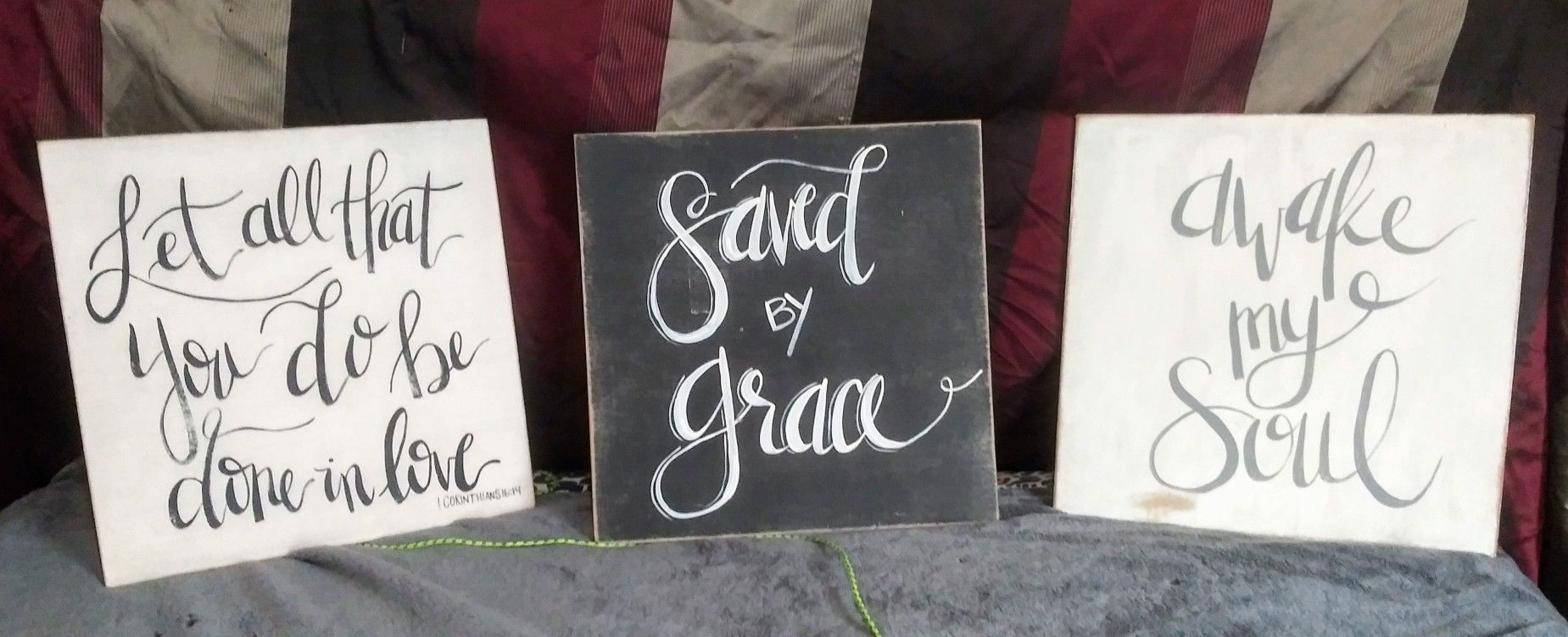 Hand Painted Christian Inspired Wall Art