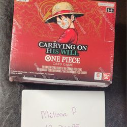 One Piece Carrying On His Will Booster Box OP-13