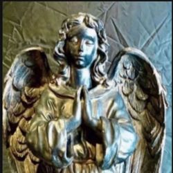 Beautiful large heavy solid composite resin sculpture Angel H28xW12xD8 inch Lbs 13