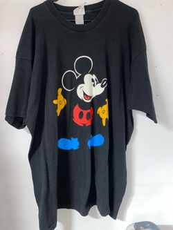 Mickey Mouse Black Graphic T-Shirt vintage 3XL