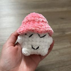 Pink Crochet Mushroom