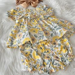 Cupcakes and Cashmere Floral 2PC Outfit w/ Headband *6-9 Months 