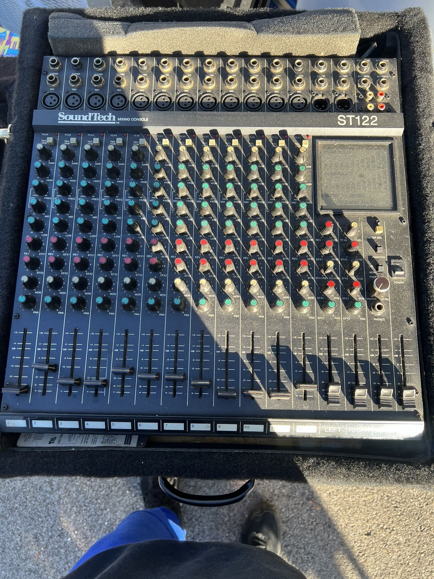 Sound Tech mixing Console ST122. In a Professional Case