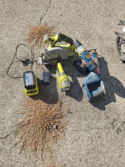 Ryobi 6 peice 18 volt tools