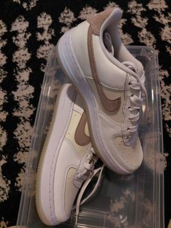 Nike Air Force 1 Low White Tan Sneakers