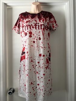I'm Fine Bloody Halloween Costume T-Shirt Dress
