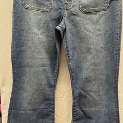 Womens Jeans Studio Blue Mikayla High Rise Flare Patch Pocket Flare 14 NWT