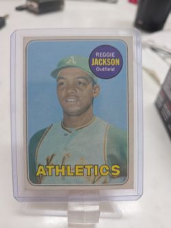 highly sought-after 1969 Topps #260 Reggie Jackson Rookie Card.