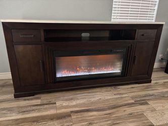 Beautiful 82” Fireplace tv stand