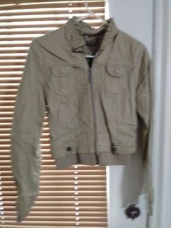 Womens Tan Leather jacket size S