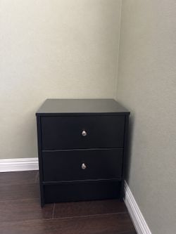 IKEA Black 2-Drawer Nightstand / Bedside Table $20 firm