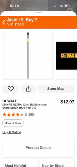 DEWALT MAXFIT ULTRA 12 in. Bit Extension