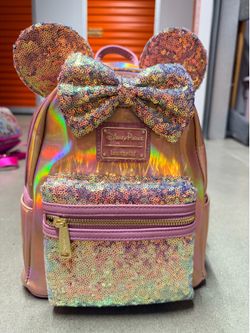 Disney Parks x Loungefly Minnie Mouse EARidescent Mini Backpack - NWT