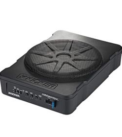 KICKER 51HS10 Hideaway Compact Powered Subwoofer, 10-Inch