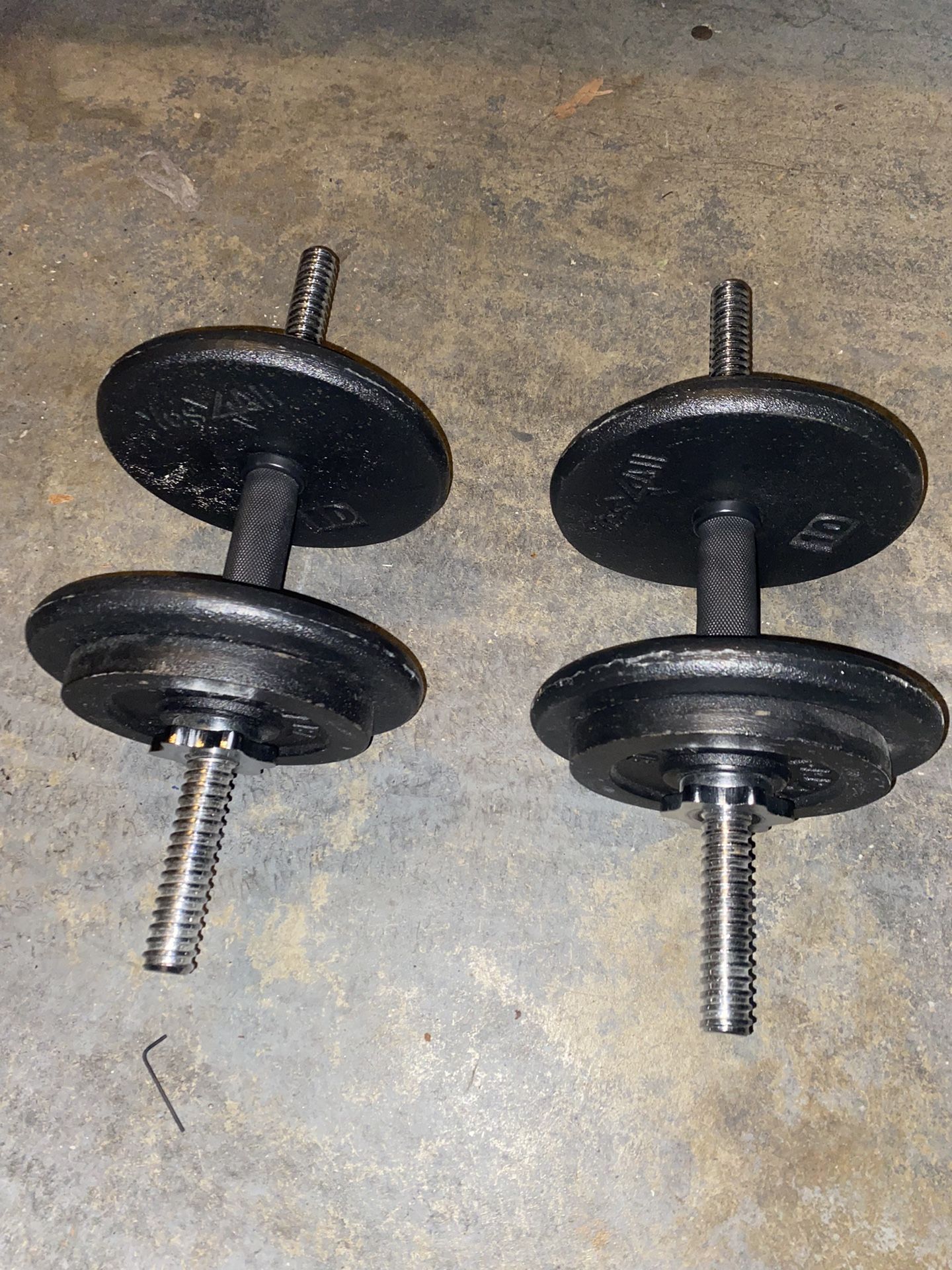 Dumbbell / Barbell With 60 Lbs Of Weight Total