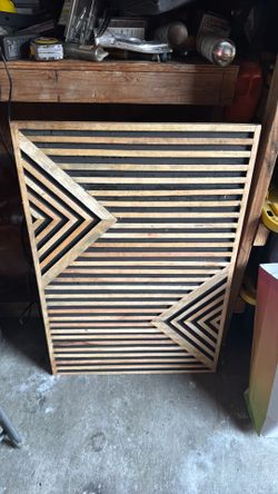 Modern Geometric Wood Wall Decor – 25” x 37