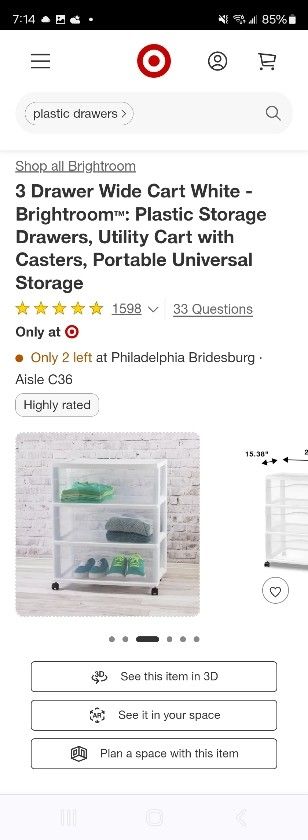 3 Drawer Wide Storage