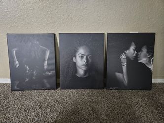 Luxury 3-Piece 16x20 Fine Art Photography Canvas Set – Dramatic Editorial Noir Portrait Art