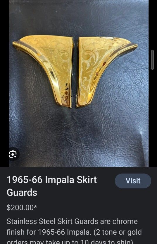 1965 Or 66 impala skirt guard The Picture In Gold Just For Example