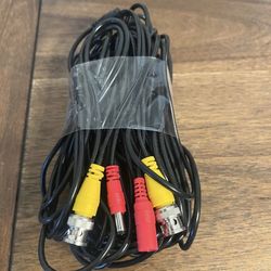 Universal 60ft BNC Video & Power Extension Cable for Security Camera Systems** **High-Quality All-In-One Surveillance Wire** Simplify your security