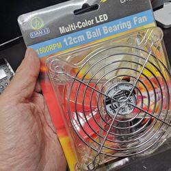 PC Multi Color 12cm LED Ball Bearing Fan