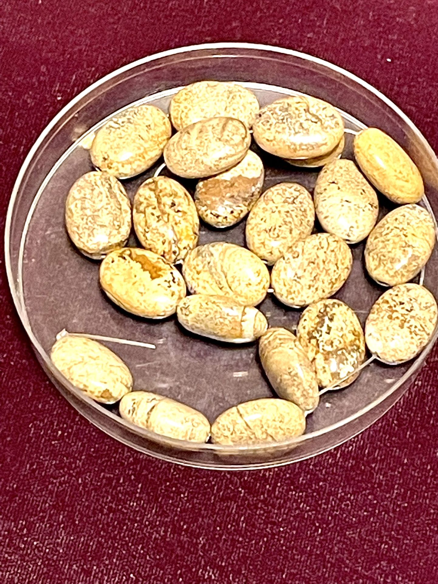 Lot Of Picture Jasper Beads. 2156