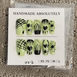 halloween & christmas handmade press on nails