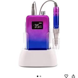 Electric Nail Drill, Portable Electric Nail Drill, 35000RPM Professional Rechargeable Nail File Machine
