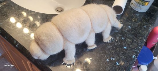 Felty water bear 13in long by6.5-7 wide