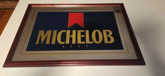 vintage michelob bar mirror