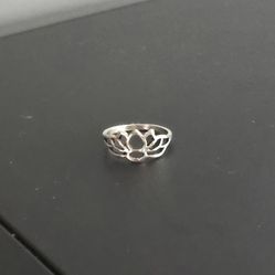 LOTUS FLOWER NEW SIZE 7 SILVER RING