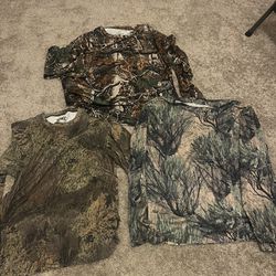 3 Camo Long Sleeve Shirts/Men’s Size XL/Hunting