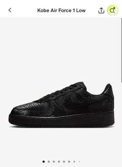 Kobe Air Force 1 Low Black Size M 10