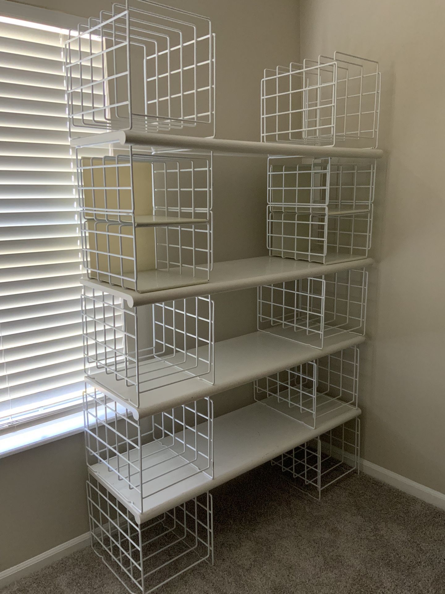 5 Tier Metal Stackable Cube Board Shelf Storage Organizer