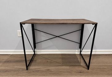 Coavas Folding Computer Desk – Walnut Brown, 40”