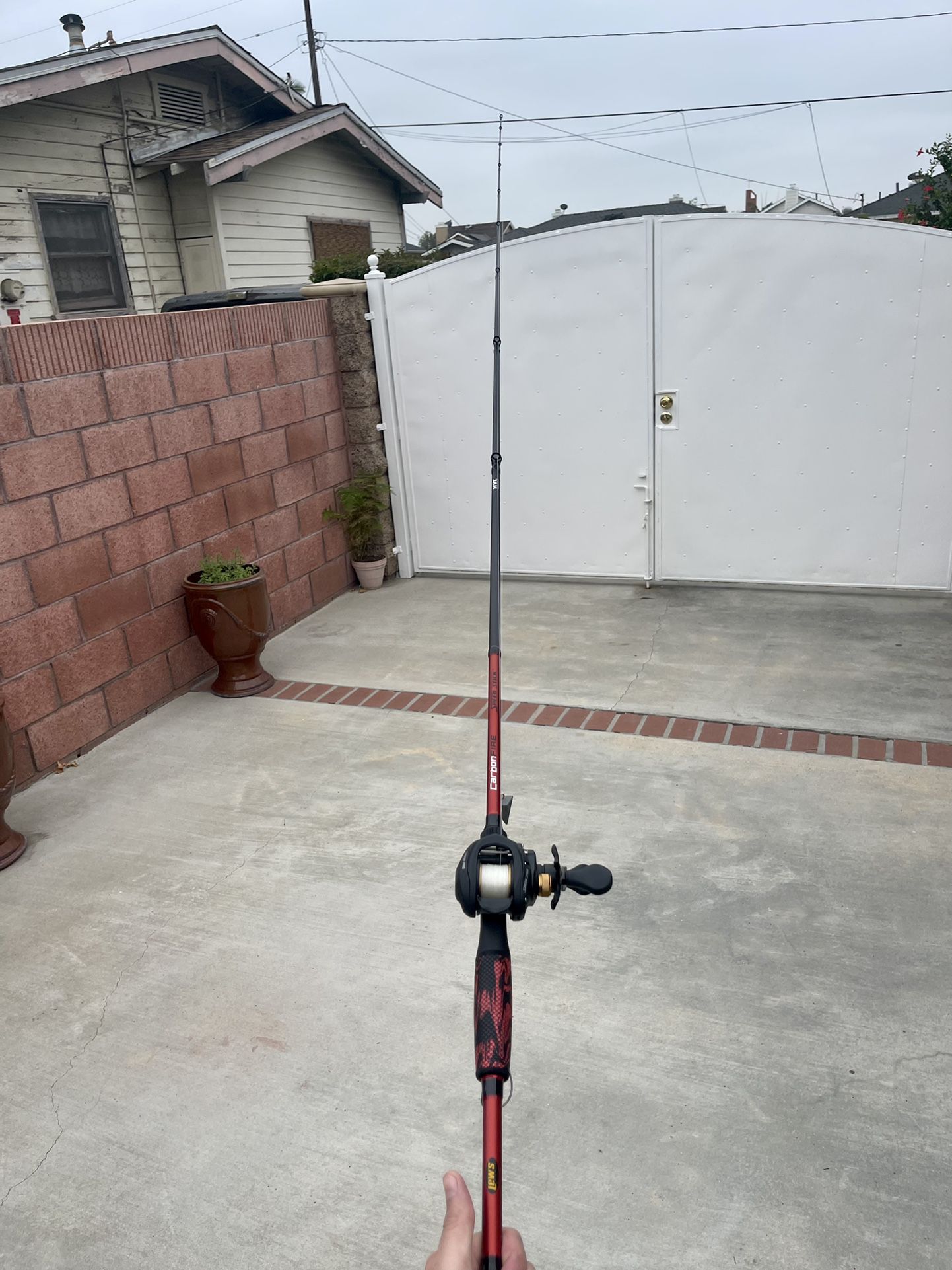 Lew’s Carbon Fire Custom Fishing Rod With Baitcaster