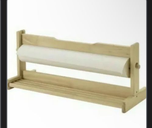 New IKEA MALA Tabletop 18" Paper Roll Holder Wooden