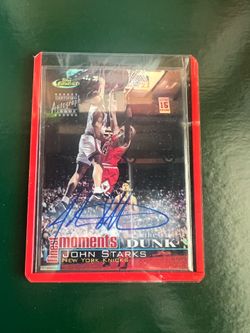 2000 topps Finest John starks autograph