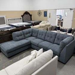 MARLETON DENIM 2-PIECE SECTIONAL WITH CHAISE