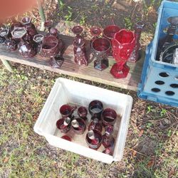 Avon Red Glass 