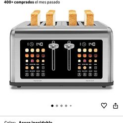 4-Slice Toaster with Touchscreen, Stainless Steel