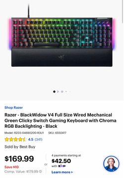 Razer BlackWidow V4 Mechanical Gaming Keyboard