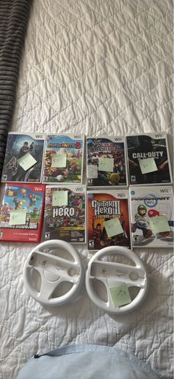 Nintendo wii games and wheels