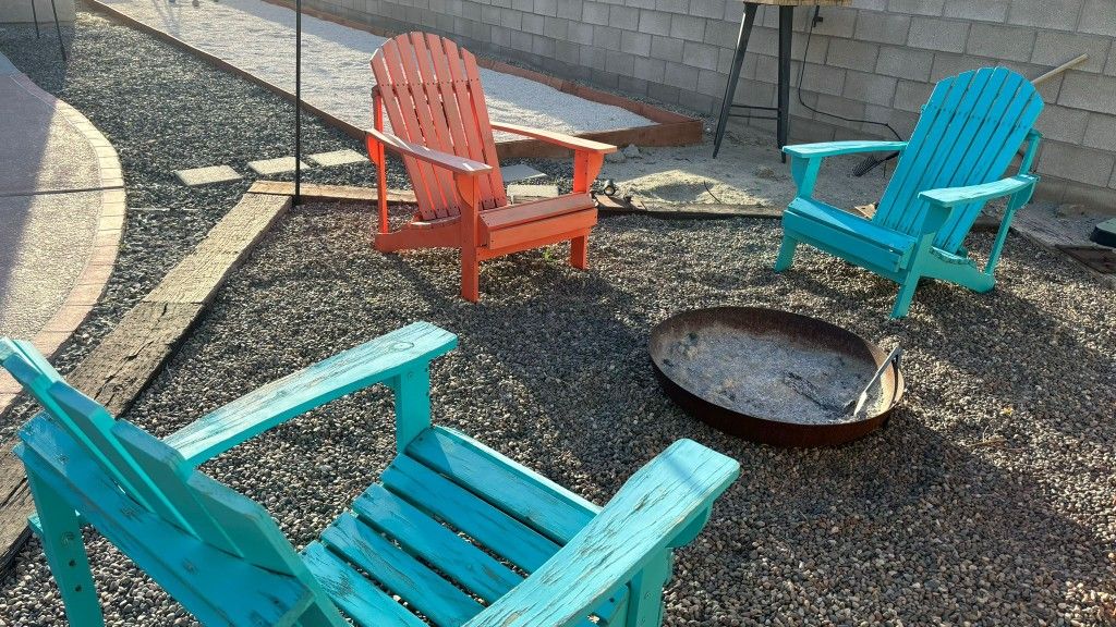 Hampton Bay Wooden Outdoor Adirondack Chairs (Set Of 3) 