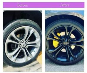 Doing rim blackout and caliper painting